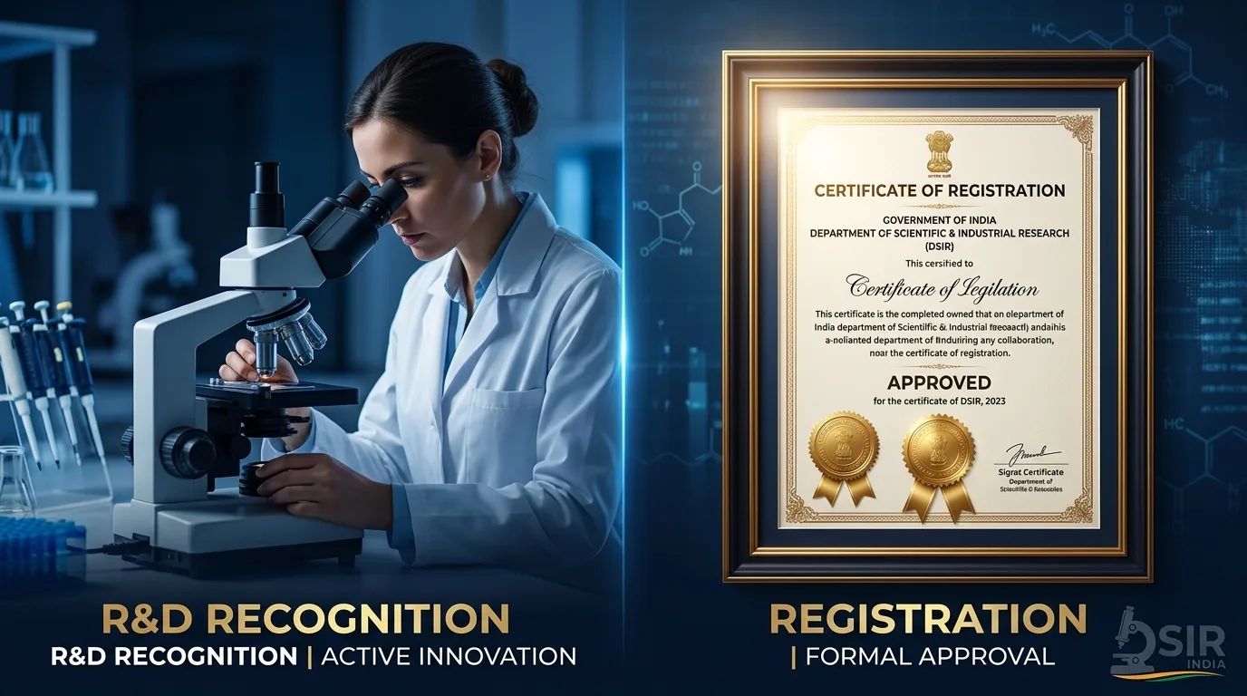 DSIR Certificate vs DSIR Recognition: What’s the Difference?