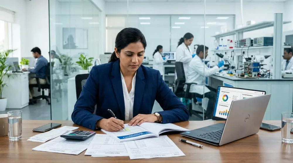 Section 35(2AB) R&D tax benefits and financial documentation concept
